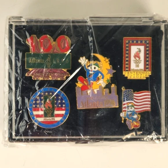 1996 Atlanta Olympics Official Collector 5 pin Set, Mint Condition, unopened